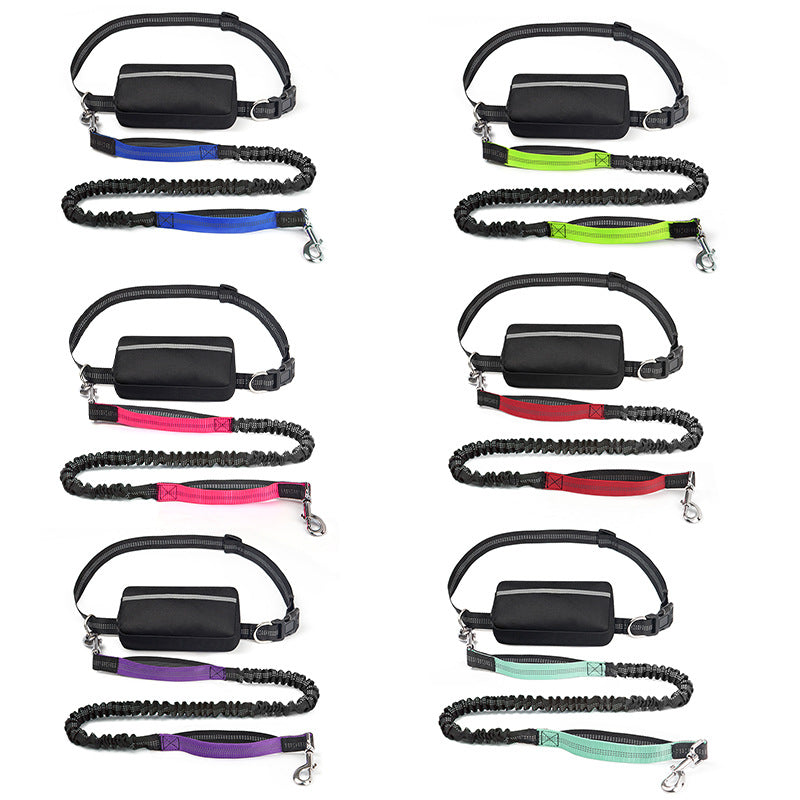 Pet Running Waist Bag with Leash