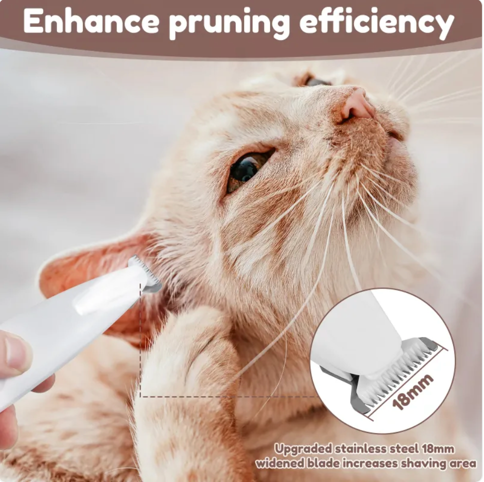 Waterproof Dog Paw Trimmer with LED Light and Display