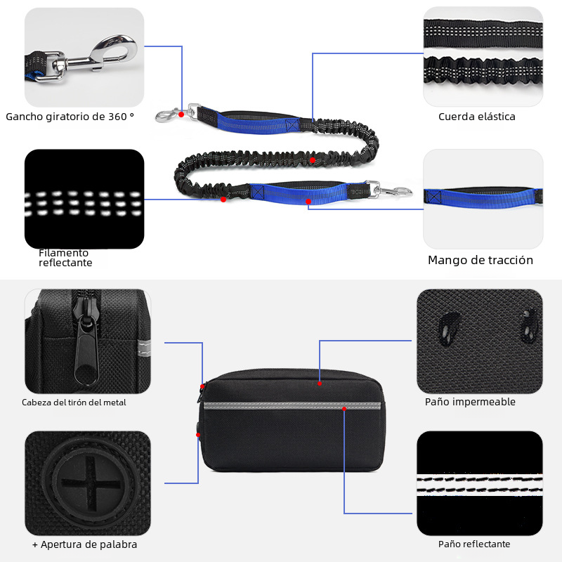 Pet Running Waist Bag with Leash